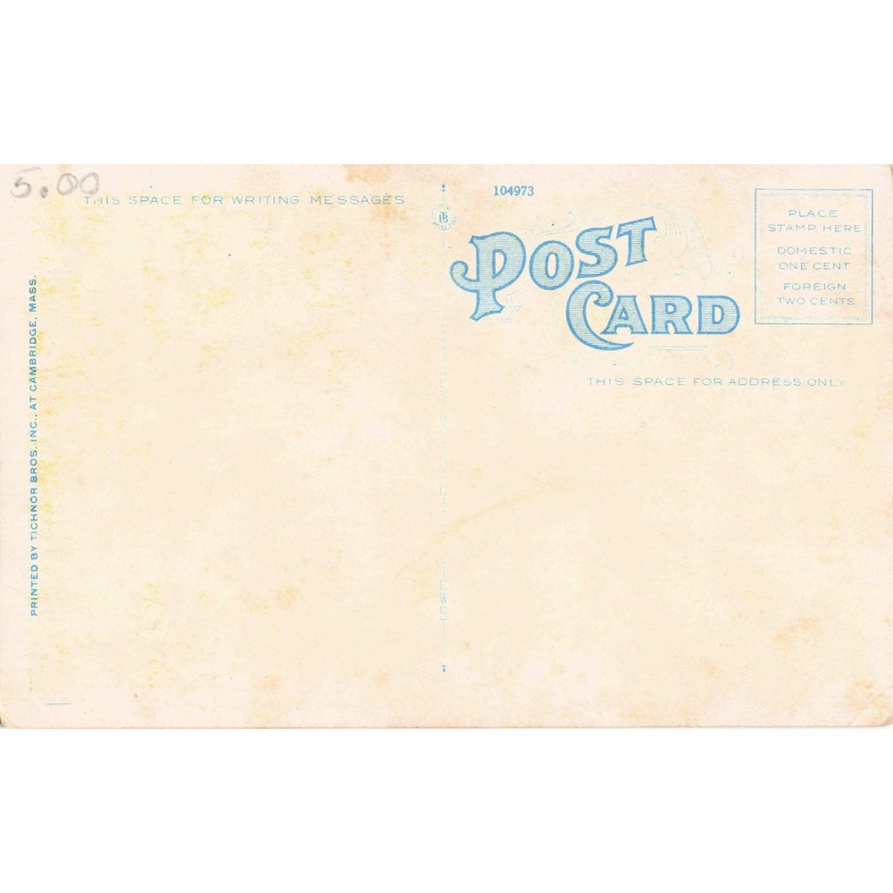 Vintage Hawthorne's Home Concord Mass Postcard Tichnor Bros Linen VG - Picture 2 of 2